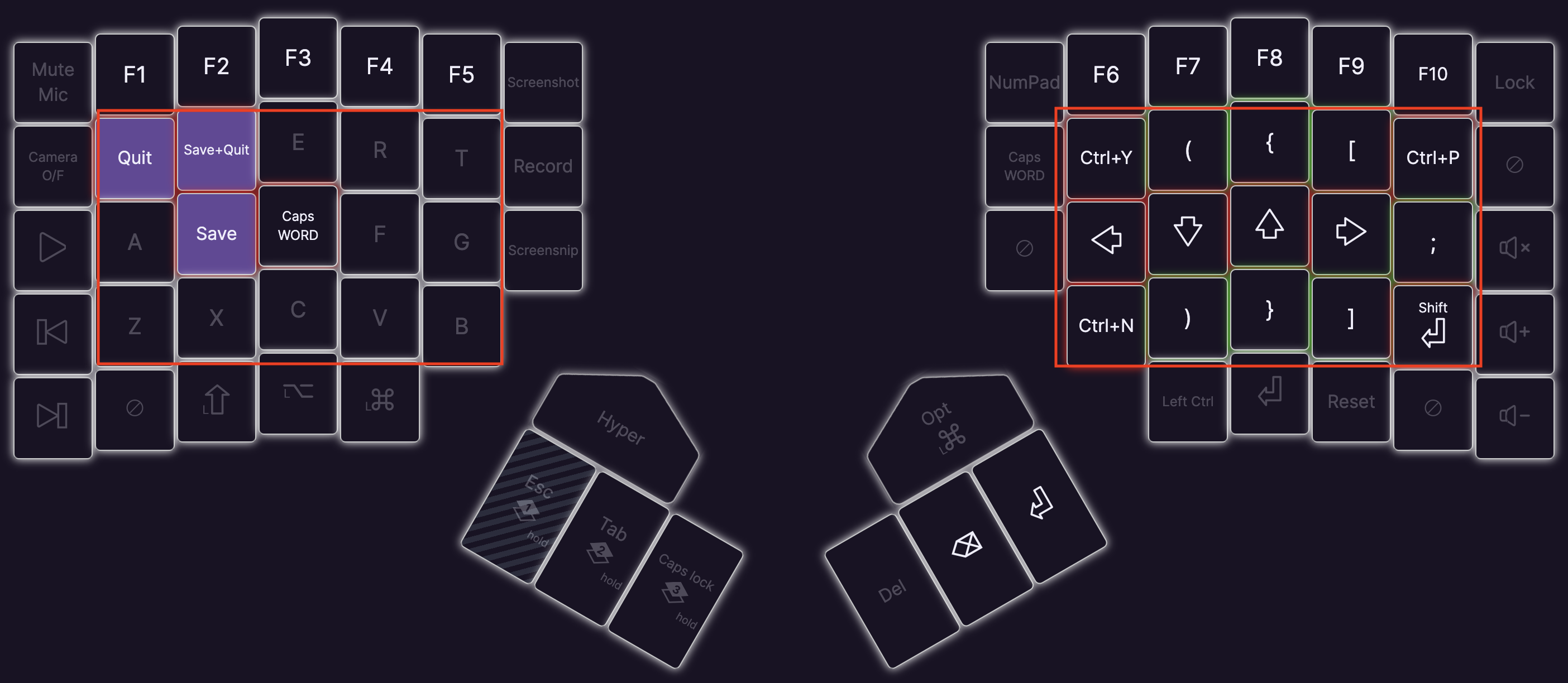 Navigatioon Layer Moonlander Layout